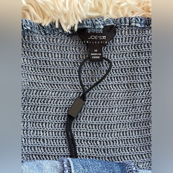 Joe’s collection Lucia straight leg denim jumpsuit straps pockets button up SZ M - Picture 5 of 10